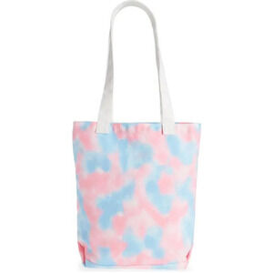 Tie Dye Tote Bag Pastel Pink Blue Tote Shoulder Straps Tote Bag Canvas LBGTQ